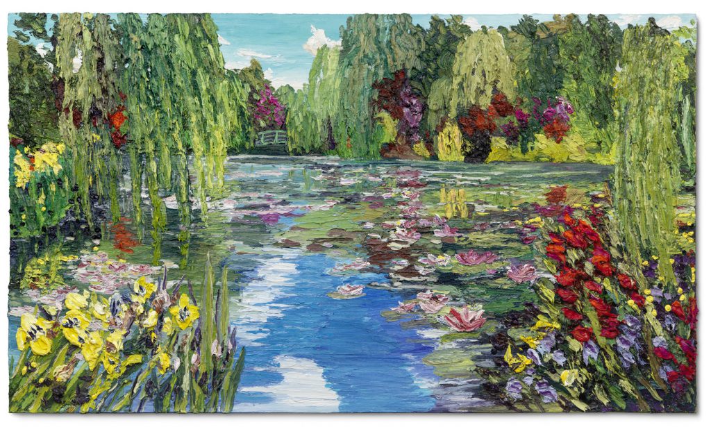 GIVERNY GARTEN, Öl auf Leinwand, 175 x 300 cm, 2017 Ben Kamili